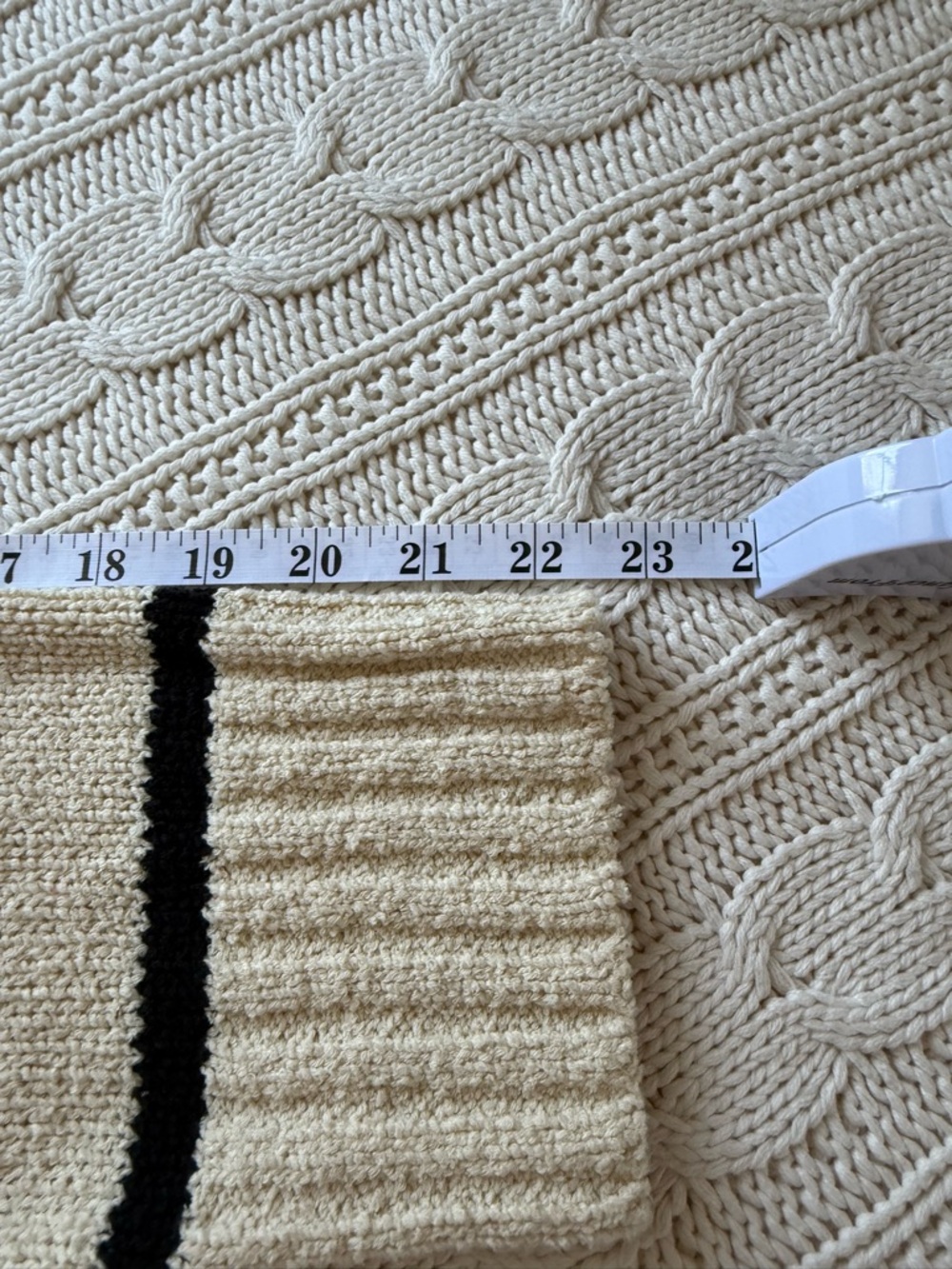 J. Crew Cream and Black Striped Boatneck Sweater with Gold Shoulder Buttons - 3X - Picture 14 of 15